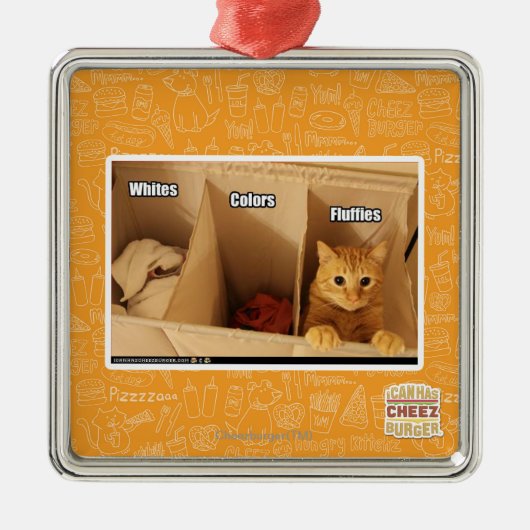 De Kat van de wasserij Metalen Ornament (Voorkant)