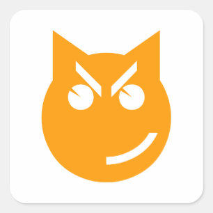 De Kat van Emoji van Smirking Vierkante Sticker