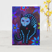 DE KAT VAN GR GATO VIII DIA DE LOS MUERTOS KAART (Gele Bloem)