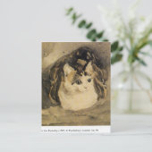 De kat van Gwen John Briefkaart (Staand voorkant)