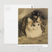 De kat van Gwen John Briefkaart (Voorkant / Achterkant)