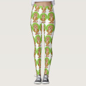 De kat van het de tijgeroog van sporten leggings (Voorkant)