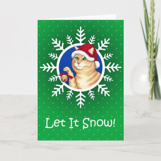 De Kat van het kenwijsje Feestdagen Kaart (Voorkant)