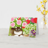 De Kat van het Oerwoud van de tuin Kaart (Gele Bloem)