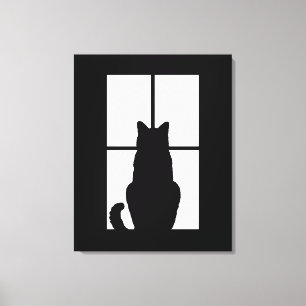 De Kat van het venster klikt om aan te passen Canvas Afdruk