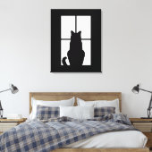 De Kat van het venster klikt om aan te passen krij Canvas Afdruk (Insitu (Slaapkamer))