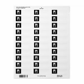 De Kat van het venster klikt om aan te passen krij Etiket (Full Sheet)