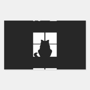 De Kat van het venster klikt om aan te passen krij Rechthoekige Sticker