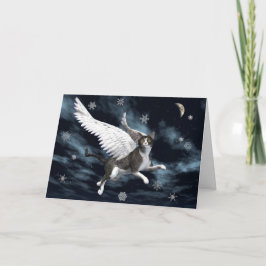 De Kat van Kerstmis Feestdagen Kaart