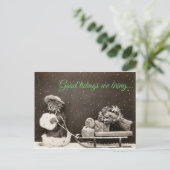 De Kat van Kerstmis Feestdagenkaart (Staand voorkant)