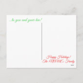 De Kat van Kerstmis Feestdagenkaart (Achterkant)