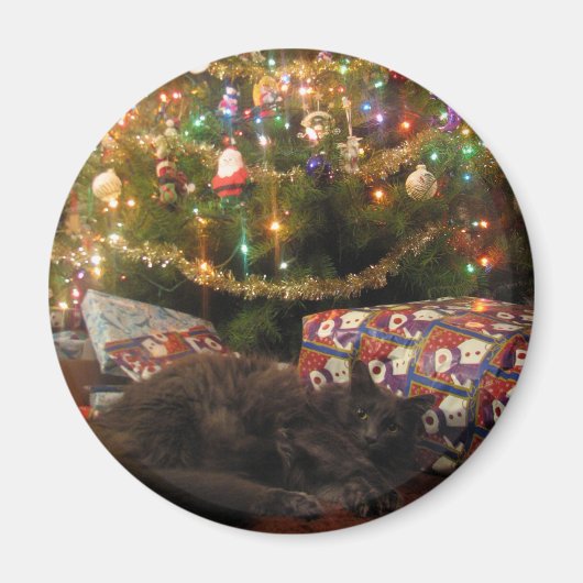 De Kat van Kerstmis Magneet (Voorkant)