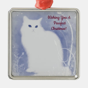 De Kat van Kerstmis van Purrfect Metalen Ornament