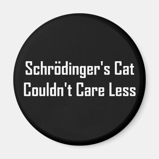 De kat van Schrödinger kon het niet schelen Magneet (Voorkant)