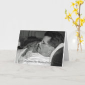 De kat van vaderdag kaart (Gele Bloem)