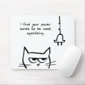 De kat verliest stroomkabels - Funny Cat Mousepad Muismat (Met muis)