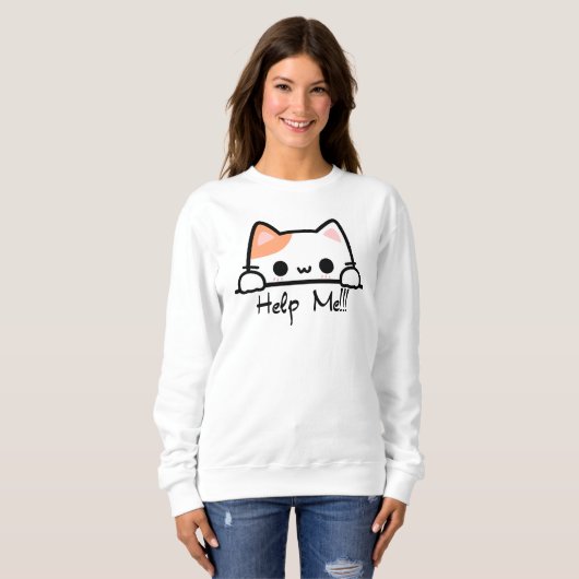 De kat vraagt om hulp! trui (Voorkant volledig)