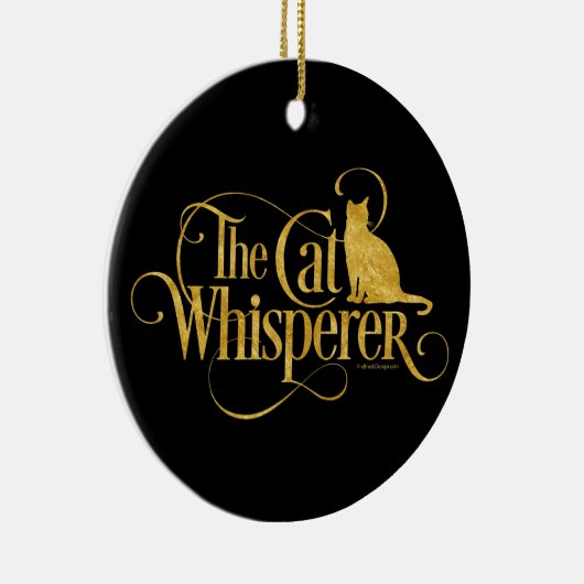 De kat Whisperer Keramisch Ornament (Rechts)