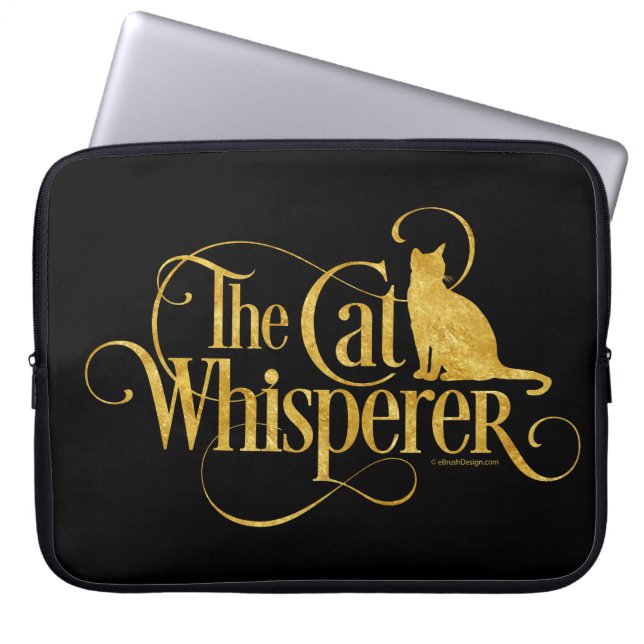 De kat Whisperer Laptop Sleeve (Voorkant)