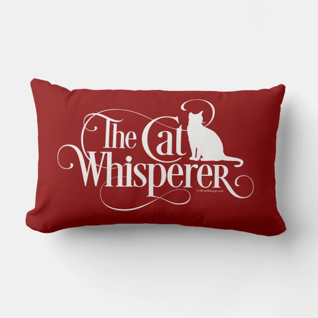 De kat Whisperer Lumbar Pillow Kussen (Voorkant)