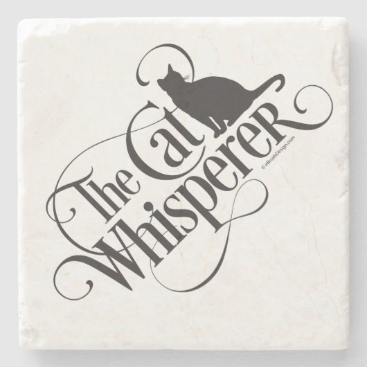 De kat Whisperer Stenen Onderzetter (Voorkant)