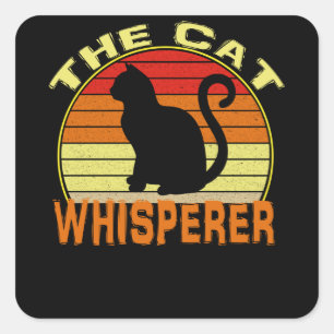 De kat Whisperer Vierkante Sticker
