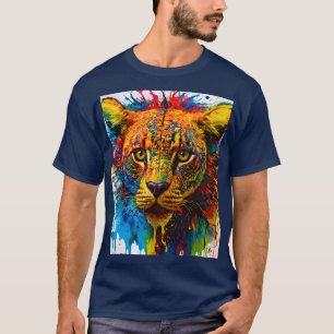 de katachtige in de vorm van kunst t-shirt