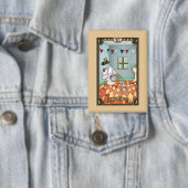 De katerige man | Grappige Tarotkaartknop Button (Insitu)