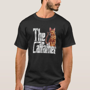 De Katfather Bengaalse Kat Vader Mafia Snorharen M T-shirt