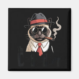 De Katfather Siamese Kat Vader Gelukkige Vaderdag Magneet