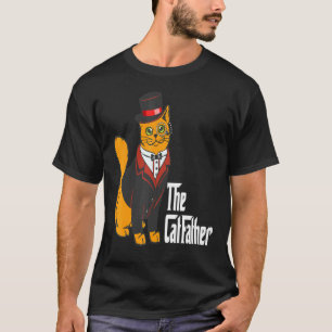 De Katfather Vaderdag Grappige Kat Kitten Papa Hu T-shirt