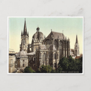 De kathedraal, Aken, de Rijn, Duitsland Briefkaart