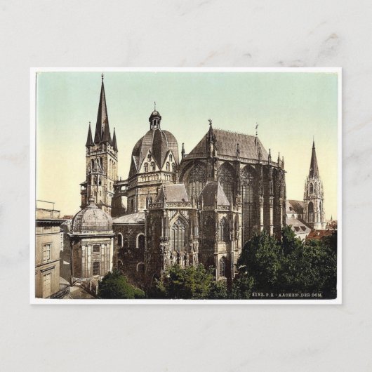 De kathedraal, Aken, de Rijn, Duitsland Briefkaart (Voorkant)