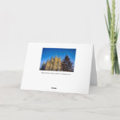 De kathedraal bij Kerstmis Feestdagen Kaart (Achterkant)