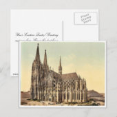 De kathedraal, de zijkant, Keulen, de Rijn, Duitsl Briefkaart (Voorkant / Achterkant)