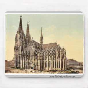 De kathedraal, de zijkant, Keulen, de Rijn, Duitsl Muismat