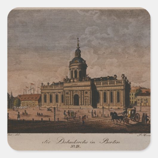 De kathedraal in Berlijn Vierkante Sticker (Voorkant)