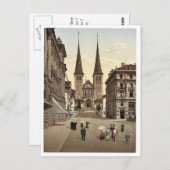 De kathedraal, Luzerne, foto van Zwitserland Briefkaart (Voorkant / Achterkant)