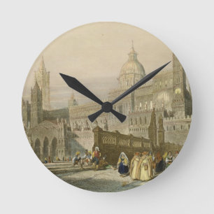 De kathedraal op Palermo, Sicilië, gegraveerd doo Ronde Klok