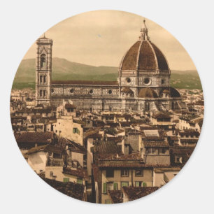 De kathedraal, panoramisch uitzicht van Vecchio Pa Ronde Sticker