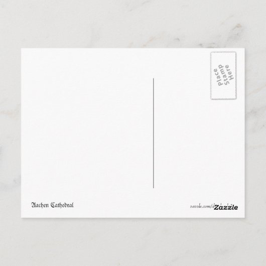 De kathedraal van Aken Briefkaart (Achterkant)