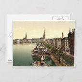 De kathedraal van Alster, Junfernsteig, Hamburg, G Briefkaart (Voorkant / Achterkant)