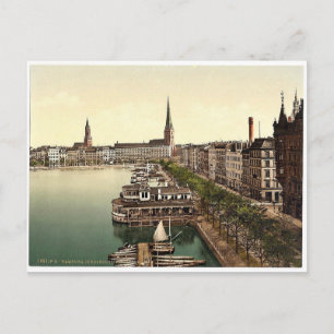 De kathedraal van Alster, Junfernsteig, Hamburg, G Briefkaart