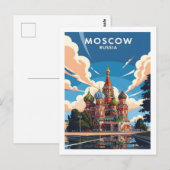 De Kathedraal van Basilius de Heilige in Moskou Briefkaart (Voorkant / Achterkant)