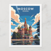 De Kathedraal van Basilius de Heilige in Moskou Briefkaart (Voorkant)