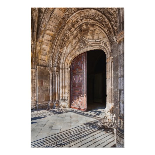 De kathedraal van Braga. Braga, Portugal. Foto Afdruk (Voorkant)