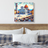 De kathedraal van Florence, Canvas Afdruk (Insitu (Slaapkamer))
