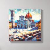 De kathedraal van Florence, Canvas Afdruk (Voorkant)