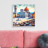 De kathedraal van Florence, Canvas Afdruk (Insitu (Woonkamer))