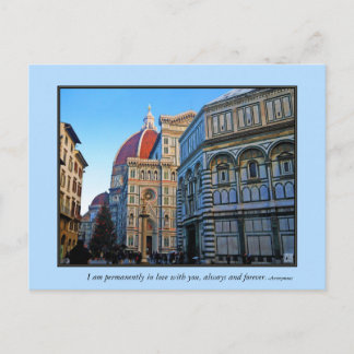 De Kathedraal van Florence Duomo met het Citaat Briefkaart